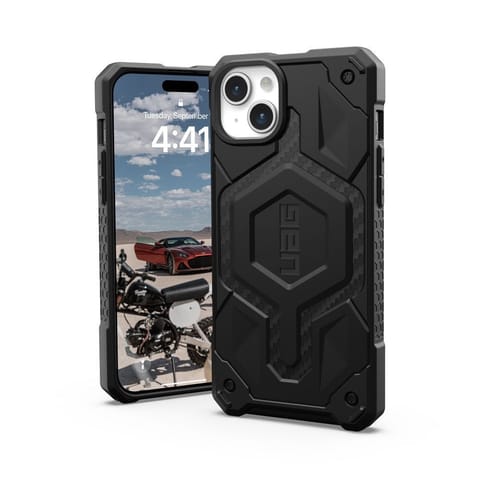 ⁨UAG Urban Armor Gear futerał MONARCH PRO kompatybilny z MagSafe do IPHONE 15 Plus carbon fiber⁩ w sklepie Wasserman.eu