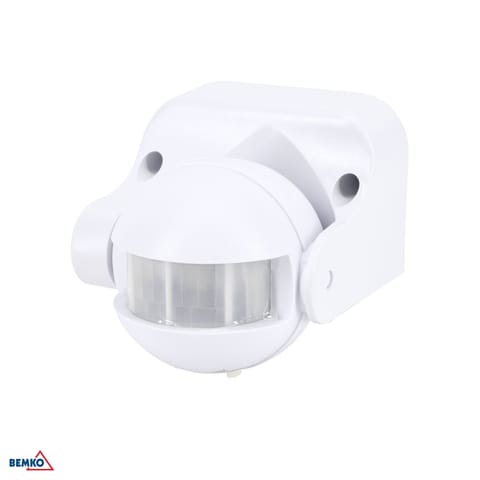⁨Czujnik ruchu PIR1200W 180* IP65 czarny⁩ w sklepie Wasserman.eu