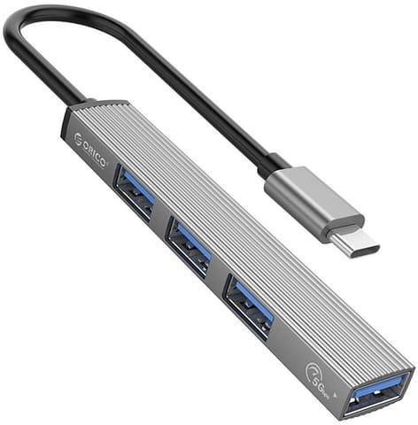 ⁨Orico Hub USB-C, USB-A 5Gbps, 3*USB-A 2.0, aluminiowy⁩ w sklepie Wasserman.eu