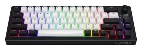 ⁨Klawiatura dla graczy Hator Skyfall 65 MAG ULTIMA 8K bezprzewodowa biało-czarna⁩ w sklepie Wasserman.eu