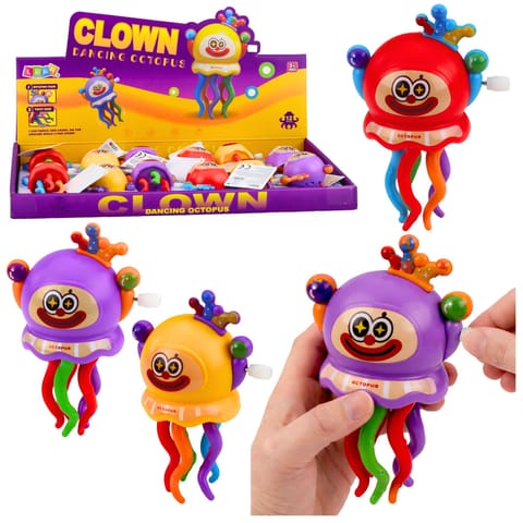 ⁨Nakręcana Zabawka Ośmiornica Klaun Jeździ Rusza Mackami⁩ w sklepie Wasserman.eu