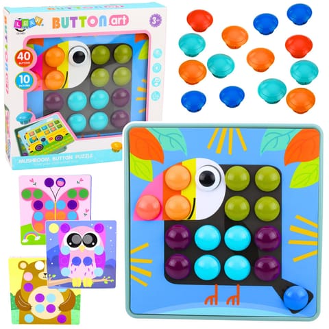 ⁨Kreatywne Puzzle Geometryczne Mozaika Układanka Edukacyjna Grzybki 53 el.⁩ w sklepie Wasserman.eu