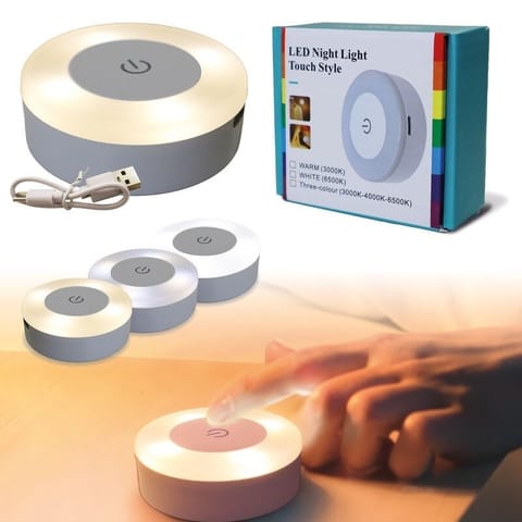 ⁨Zestaw 10x Lampka Nocna LED Dotykowa USB - 3 Barwy Światła, Podszafkowa BITUXX⁩ w sklepie Wasserman.eu