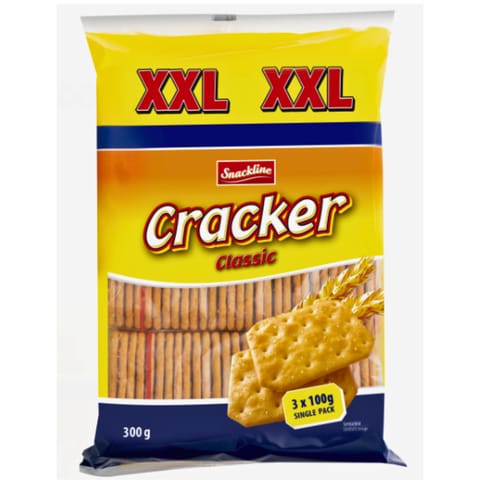 ⁨Snackline Cracker Classic XXL Krakersy Solone 300 g⁩ w sklepie Wasserman.eu