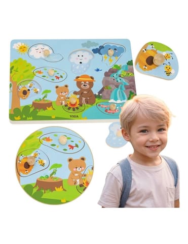 ⁨VIGA Puzzle Dźwiękowe Odkrywamy Naturę⁩ w sklepie Wasserman.eu