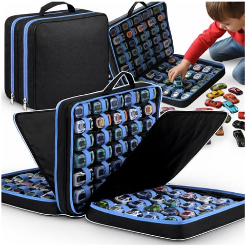 ⁨ORGANIZER NA RESORAKI 96 autek TORBA PODRÓŻNA DLA DZIECKA na Samochodziki HOT WHEELS Torba⁩ w sklepie Wasserman.eu