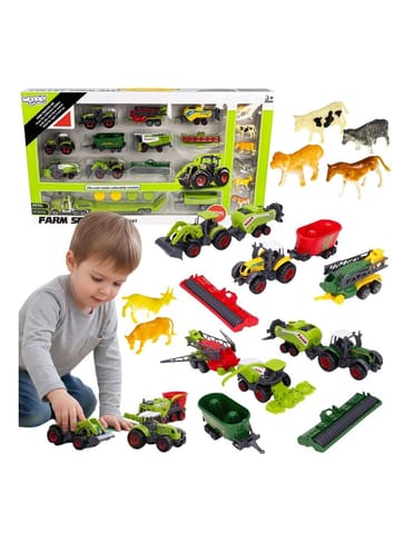 ⁨WOOPIE Zestaw Traktorów i Maszyn Rolniczych z Zwierzętami⁩ w sklepie Wasserman.eu
