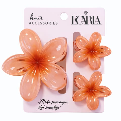 ⁨Zestaw spinek do włosów klamer 3w1, kwiat omre XL + 2 szt. mini spinek SP419⁩ w sklepie Wasserman.eu