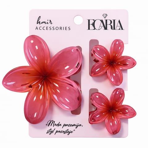 ⁨Zestaw spinek do włosów klamer 3w1, kwiat omre XL + 2 szt. mini spinek SP420⁩ w sklepie Wasserman.eu