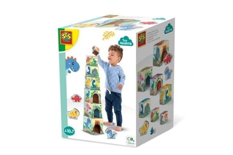 ⁨Wieża z klocków z figurkami dinozaurów⁩ w sklepie Wasserman.eu