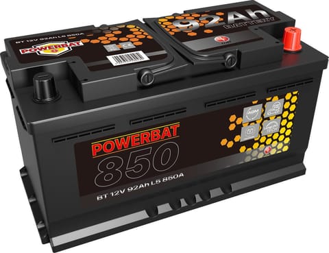⁨Akumulator AGM samochodowy START-STOP POWERBAT L5 12 V 92 Ah⁩ w sklepie Wasserman.eu