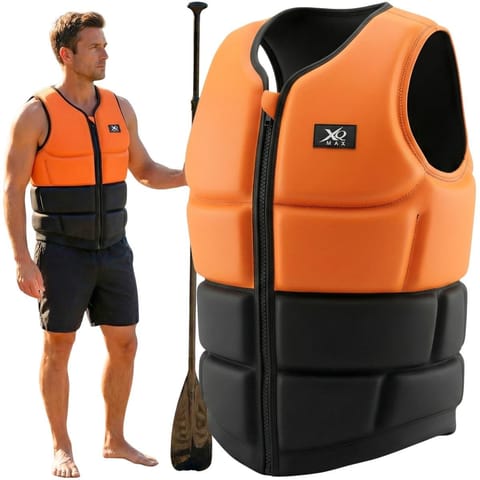 ⁨KAMIZELKA NEOPRENOWA ASEKURACYJNA SUP XQMAX R.XL ORANGE/ BLACK⁩ w sklepie Wasserman.eu