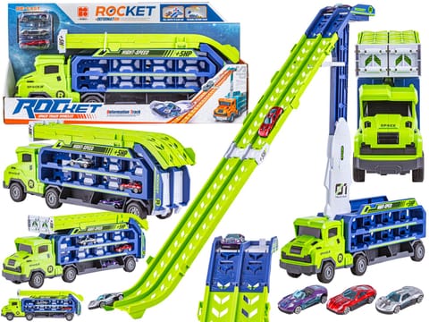 ⁨Transporter Z Wyrzutnią Ciężarówka Resoraki Duża Wyrzutnia Dla Aut Samochody Tir Laweta⁩ w sklepie Wasserman.eu