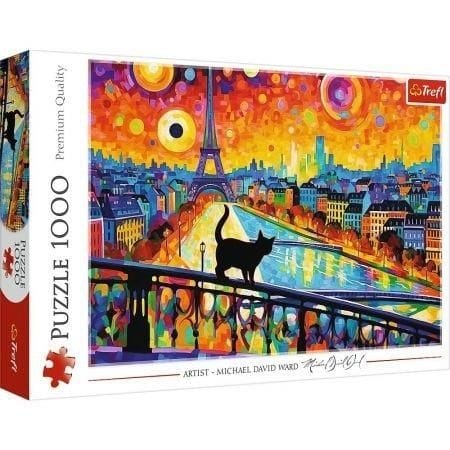 ⁨Puzzle 1000 Kot w Paryżu TREFL⁩ w sklepie Wasserman.eu