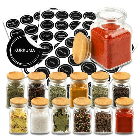 ⁨Słoiczki na przyprawy HIDALGO zestaw 12 sztuk⁩ w sklepie Wasserman.eu
