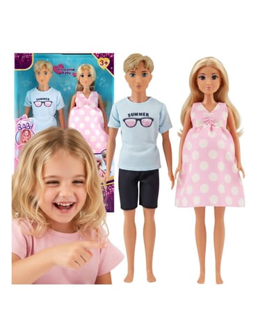 ⁨WOOPIE ROYAL Zestaw Lalek Rodzina Lily w Ciąży Tata Niemowlak⁩ w sklepie Wasserman.eu