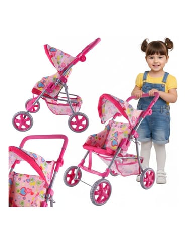 WOOPIE ROYAL Spacerówka Wózek dla Lalek Serca Kolorowe w sklepie Wasserman.eu