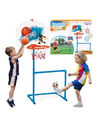 WOOPIE Zestaw 2w1 Koszykówka Bramka do Piłki Nożnej + Piłka w sklepie Wasserman.eu