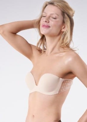 ⁨Biustonosz Julimex Wings Bra Bez (kolor beż, rozmiar C)⁩ w sklepie Wasserman.eu