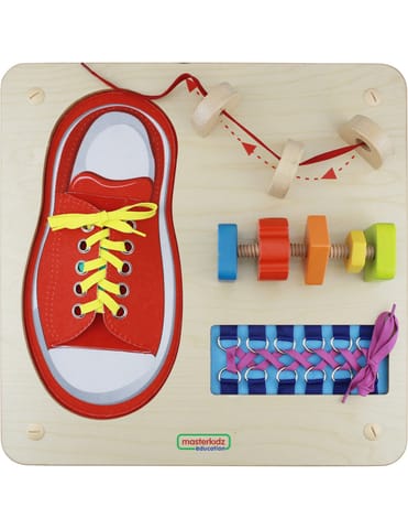 ⁨MASTERKIDZ Tablica Edukacyjna - Zręczność Manualna Sznurowanie Montessori⁩ w sklepie Wasserman.eu
