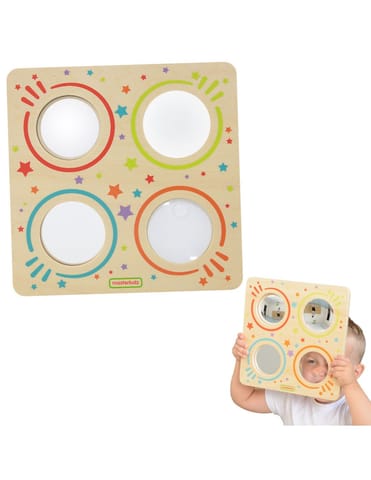 ⁨MASTERKIDZ Sensoryczna Tablica Lustra I Soczewki Zakrzywienia Obrazu Montessori⁩ w sklepie Wasserman.eu
