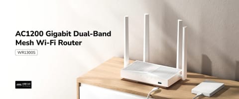 ⁨ROUTER WR1300S Wi-Fi 5 2.4 GHz, 5 GHz 300 Mb/s + 867 Mb/s CUDY⁩ w sklepie Wasserman.eu