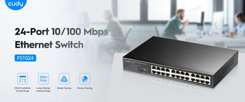 ⁨SWITCH   FS1024 24-PORTOWY CUDY⁩ w sklepie Wasserman.eu