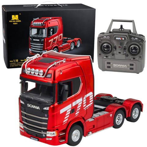 ⁨Ciągnik Siodłowy Scania Zdalnie Sterowany RC Huina 1501 Czerwony 1:18⁩ w sklepie Wasserman.eu