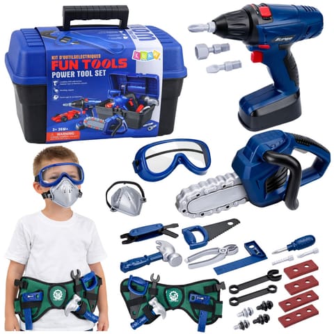 ⁨Zestaw Małego Majsterkowicza Skrzynka Narzędzia Wkrętarka 30 el.⁩ w sklepie Wasserman.eu