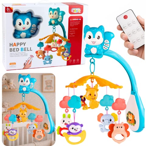 ⁨Karuzela Do Łóżeczka z Wiewiórką Projektor Zawieszki Pilot Muzyka⁩ w sklepie Wasserman.eu