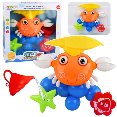 ⁨Zestaw Do Kąpieli Krab Fontanna Zabawka Interaktywna Z Przyssawkami⁩ w sklepie Wasserman.eu