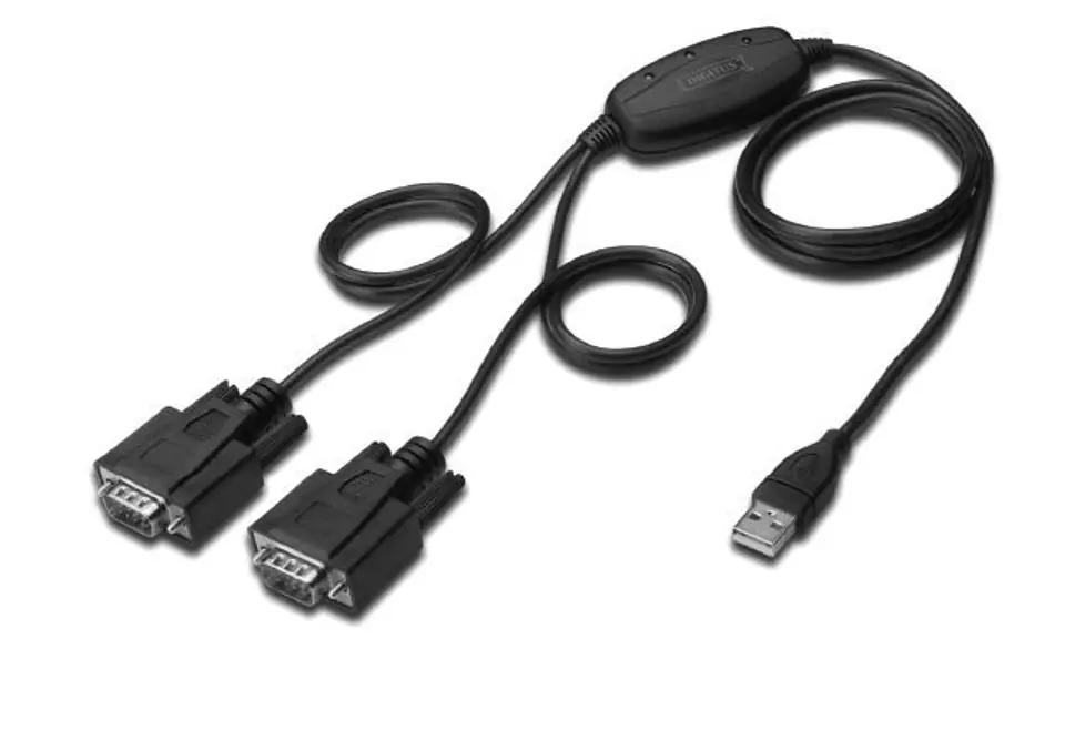 Konwerter/Adapter USB 2.0 do 2x RS232 (DB9) z kablem USB A M/Ż dł. 1,5m w sklepie Wasserman.eu