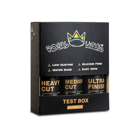 ⁨Royal Liquid Compound Test Box 3x100ml - zestaw past polerskich⁩ w sklepie Wasserman.eu