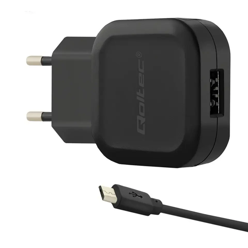 ⁨Ładowarka sieciowa 12W | 5V | 2.4A | USB | +kabel Micro USB⁩ w sklepie Wasserman.eu