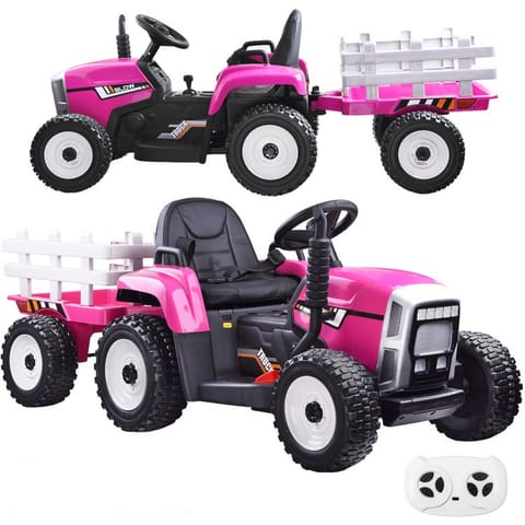 ⁨Traktor z przyczepą na akumulator + pilot PA0242⁩ w sklepie Wasserman.eu