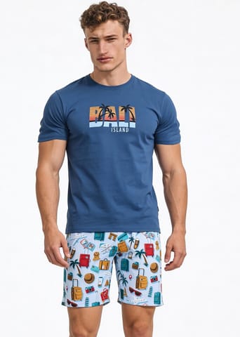 ⁨PIŻAMA CORNETTE KY-551/55 BALI (kolor jeans, rozmiar M)⁩ w sklepie Wasserman.eu