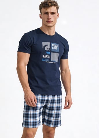 ⁨PIŻAMA CORNETTE KY-551/56 HAWAII (kolor grafit, rozmiar M)⁩ w sklepie Wasserman.eu