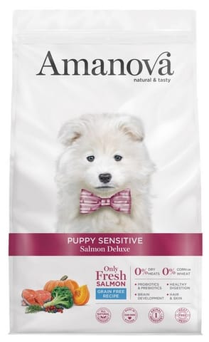 ⁨AMANOVA Puppy Sensitive Salmon Deluxe - dry dog food - 2kg⁩ at Wasserman.eu
