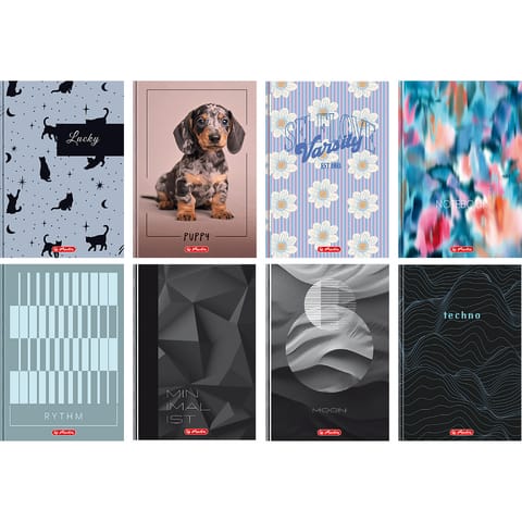 ⁨Brulion A4 96k kratka z marginesem mix okładek 400206371 HERLITZ⁩ w sklepie Wasserman.eu