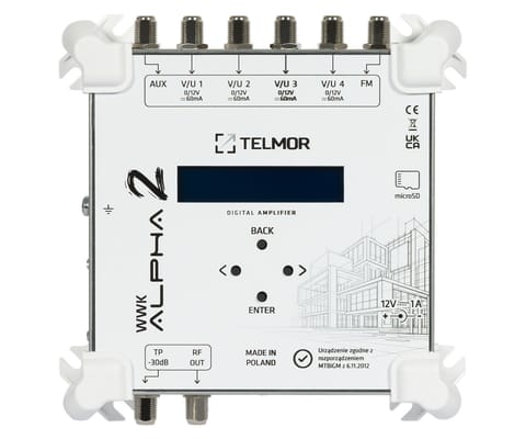 ⁨CYFROWY WZMACNIACZ KANAŁOWY WWK-ALPHA-2 TELMOR⁩ w sklepie Wasserman.eu
