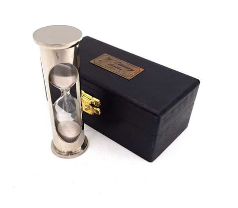 ⁨Klepsydra Mosiężna Retro w Drewnianym Pudełku - 1 minuta - NI1314A⁩ w sklepie Wasserman.eu