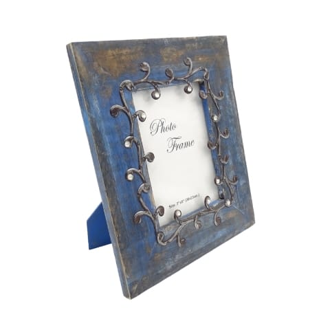 ⁨Drewniana ramka na zdjęcia Blue - 28893 - format zdjęcia 18x13cm⁩ w sklepie Wasserman.eu