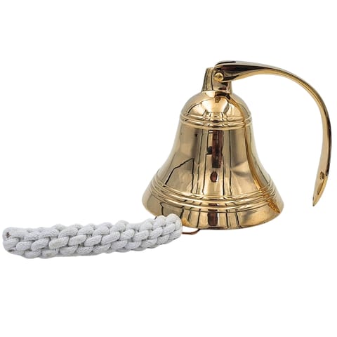 ⁨Dzwon Okrętowy Mosiężny Średnica 13 cm - Marynistyczna Dekoracja - HB30/5⁩ w sklepie Wasserman.eu