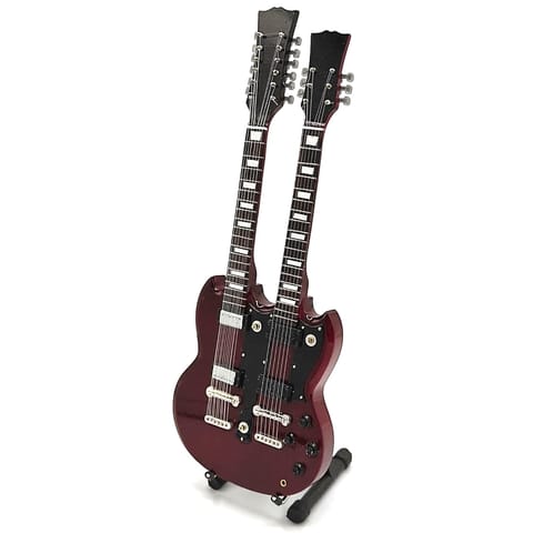 ⁨Mini gitara w stylu Led Zeppelin - Jimmy Page - Double Neck MGT-2059⁩ w sklepie Wasserman.eu