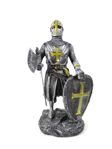 ⁨Rycerz - krzyżowiec - Figurka dekoracyjna - Wysokość 18cm - MC-23079⁩ w sklepie Wasserman.eu