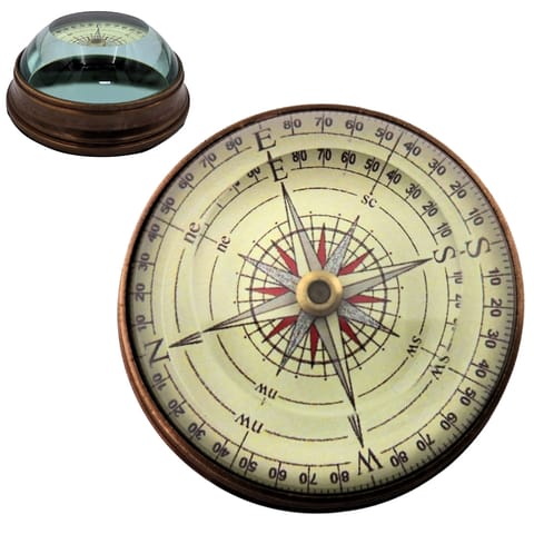 ⁨Kompas soczewkowy - mosiądz i szkło - NC2119⁩ w sklepie Wasserman.eu