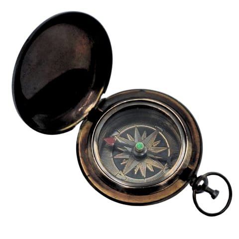 ⁨Kompas Turystyczny Retro – Mosiądz – Wykończenie Antyk - NC2884⁩ w sklepie Wasserman.eu
