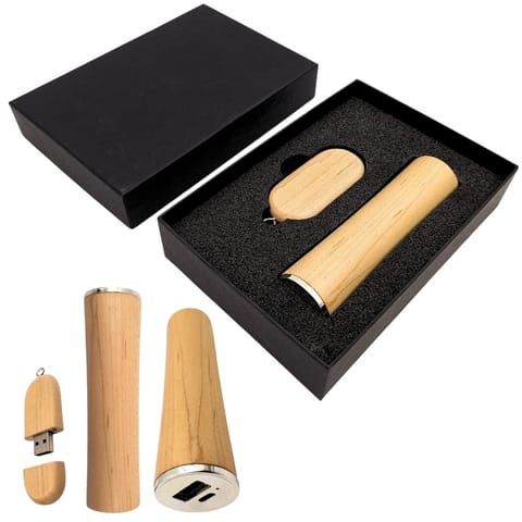 ⁨Zestaw biznesowy: Pendrive 16 GB + Powerbank 2600 mAh w eleganckim pudełku - PDPB⁩ w sklepie Wasserman.eu