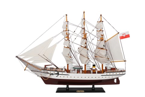 ⁨Model żaglowca Dar Pomorza 80cm - DARPOM80⁩ w sklepie Wasserman.eu