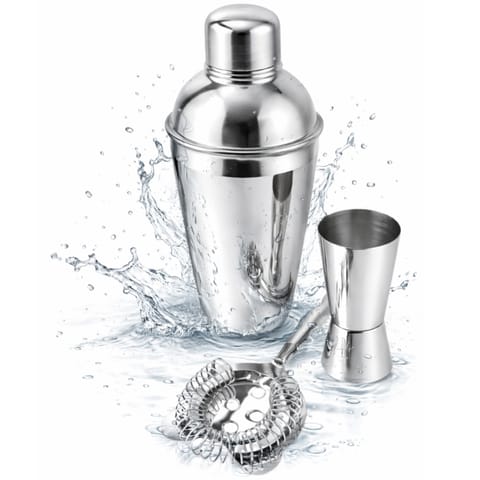 ⁨Zestaw Barmański– 3 elementy Shaker Jiger Strainer - BS48171⁩ w sklepie Wasserman.eu
